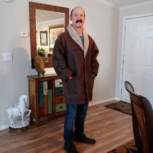 Shearling men's coat